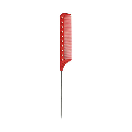 Tupírovací hřeben s kovovou špičkou YS-112 | 225 mm - bílý nebo červený