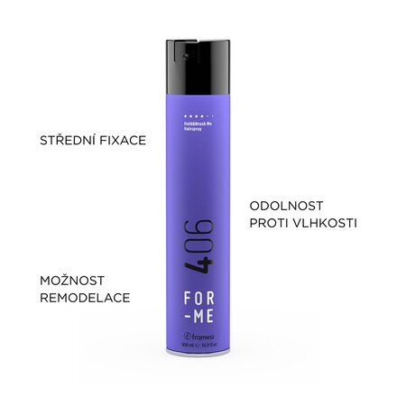 Remodelační lak se střední fixací Hold & Brush Me Hairspray č. 406 | 500 ml