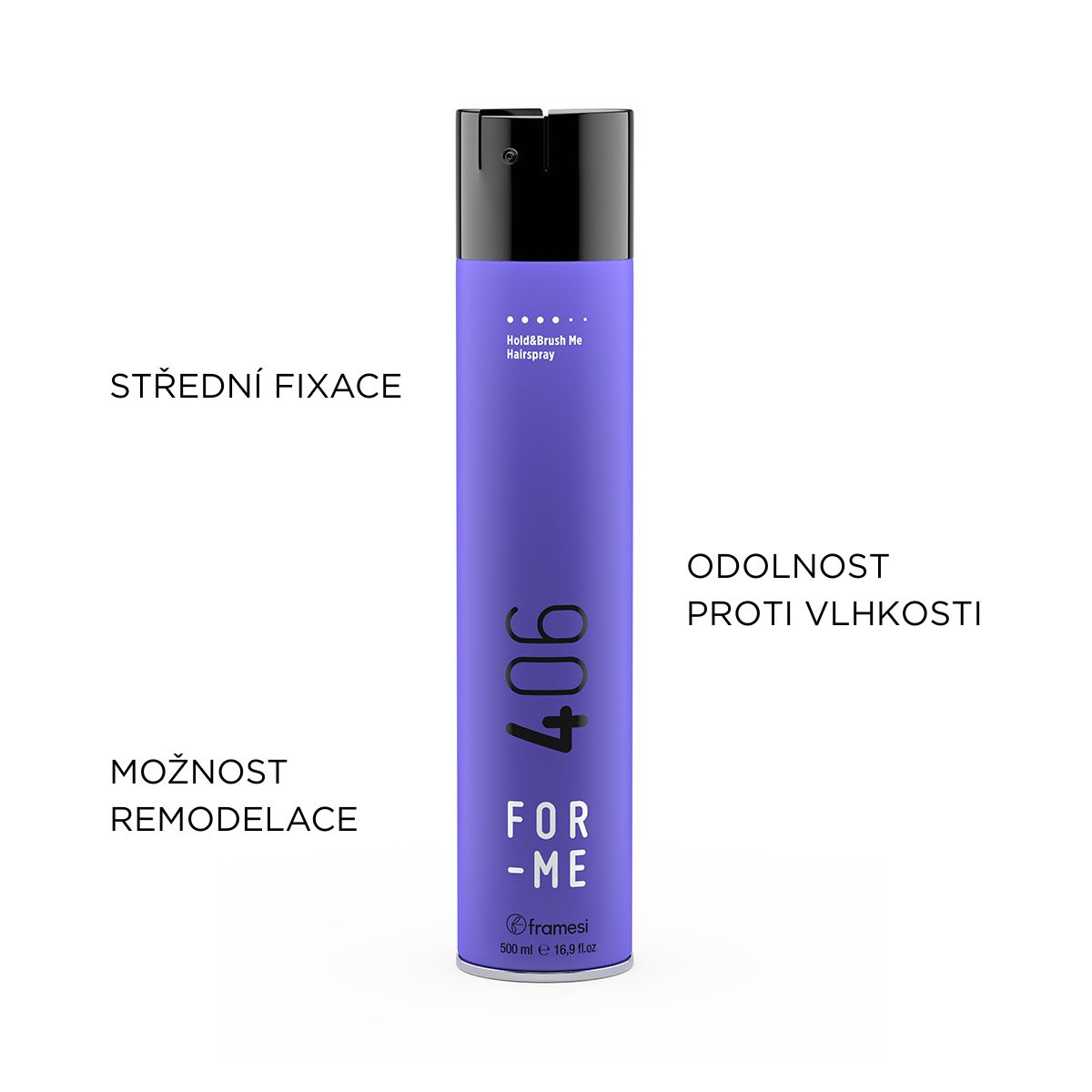 Remodelační lak se střední fixací Hold & Brush Me Hairspray č. 406 | 500 ml (obrázek 4)