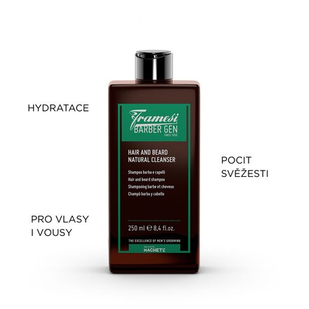 Šampon na vlasy Hair & Beard Natural Cleanser | 250 ml