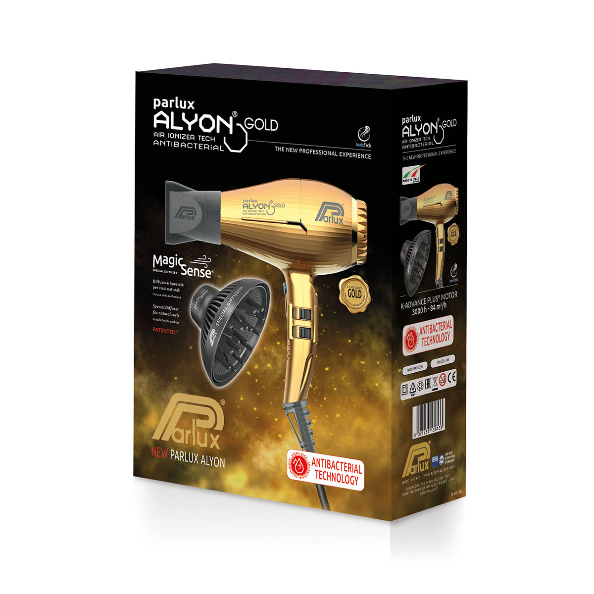 Set Parlux Alyon | fén Gold + difuzér Magic Sense (obrázek 8)