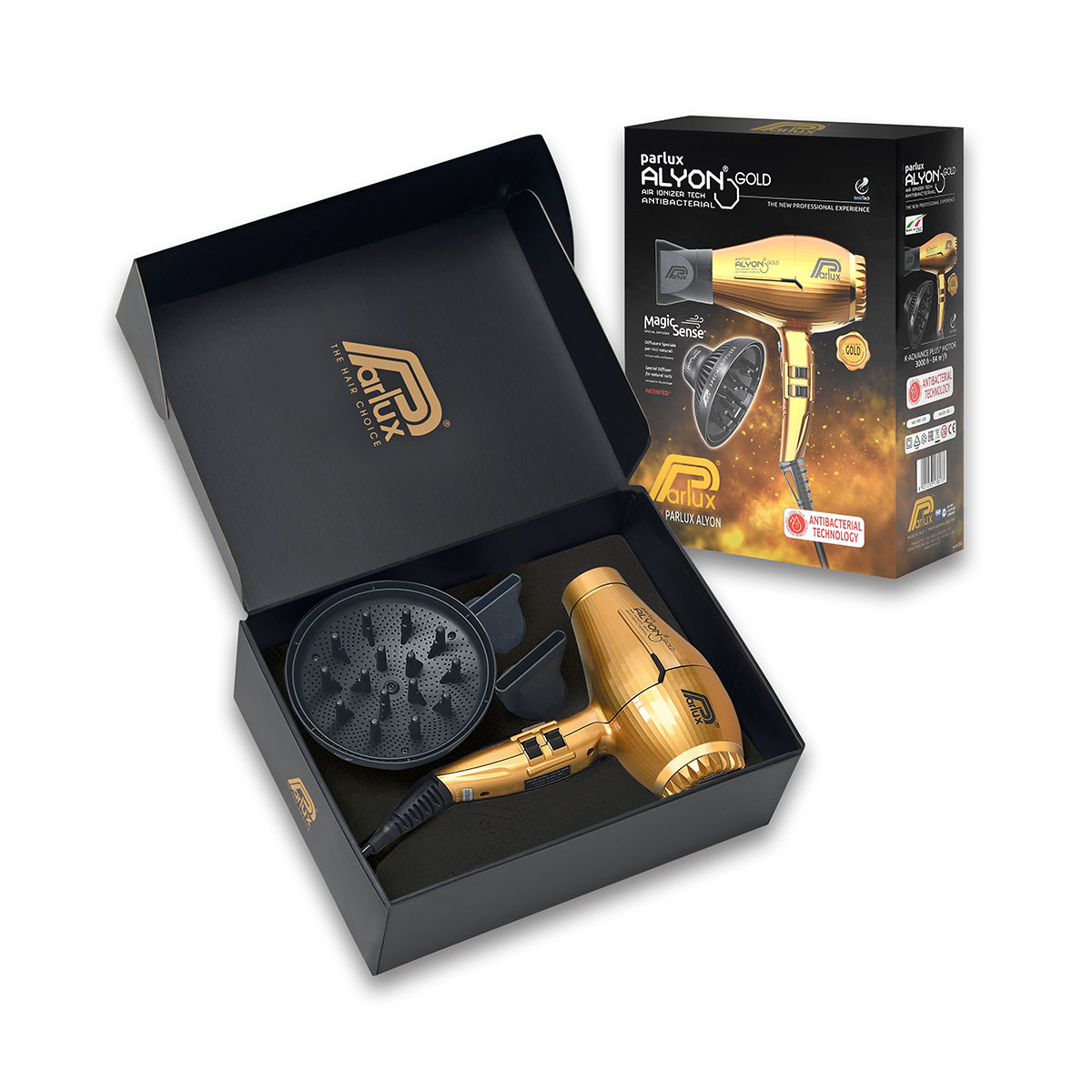 Levně Set Parlux Alyon | fén Gold + difuzér Magic Sense