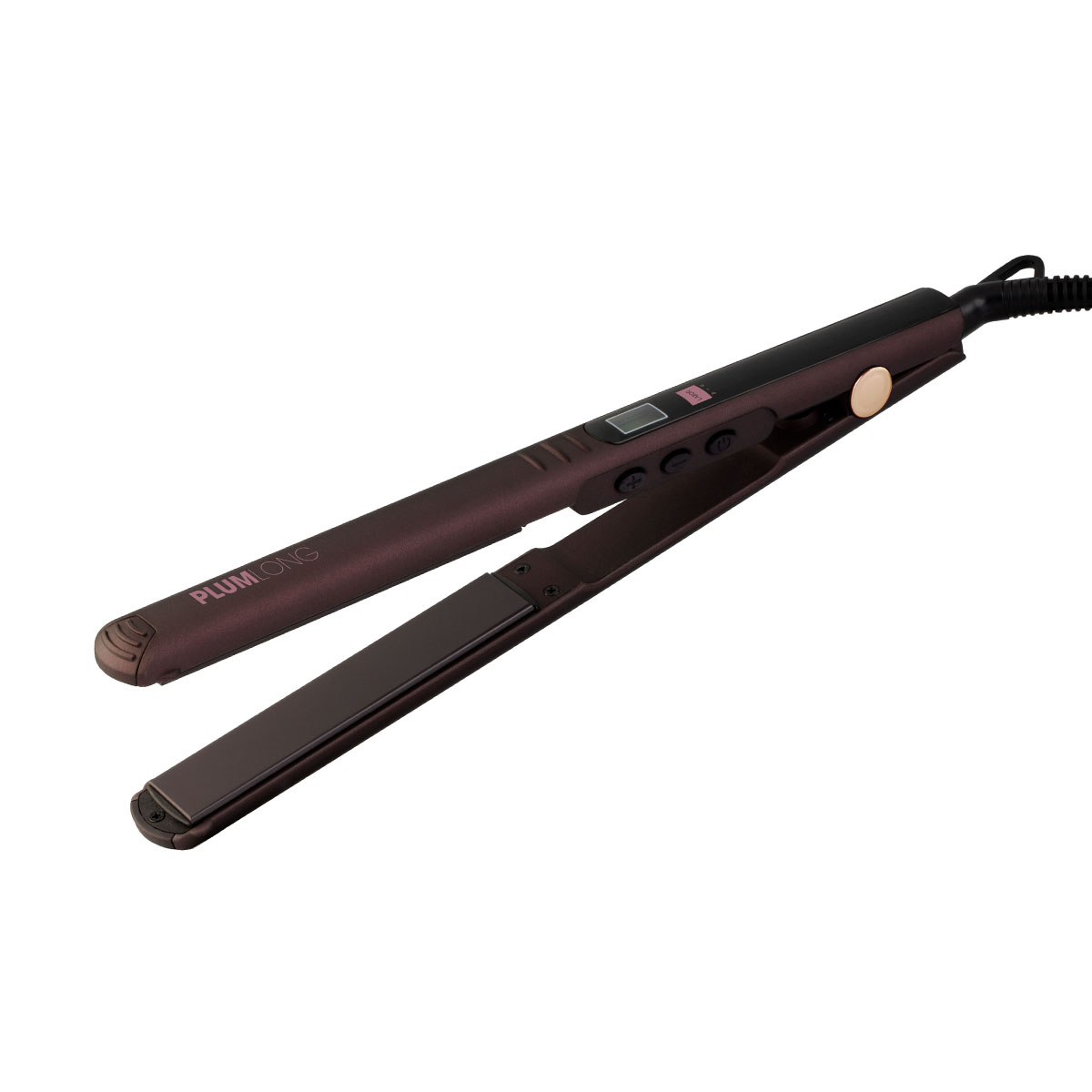 Levně Digitální žehlička na vlasy Plum Long