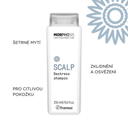 Zklidňující šampon pro citlivou vlasovou pokožku Scalp Destress Shampoo | 250 ml