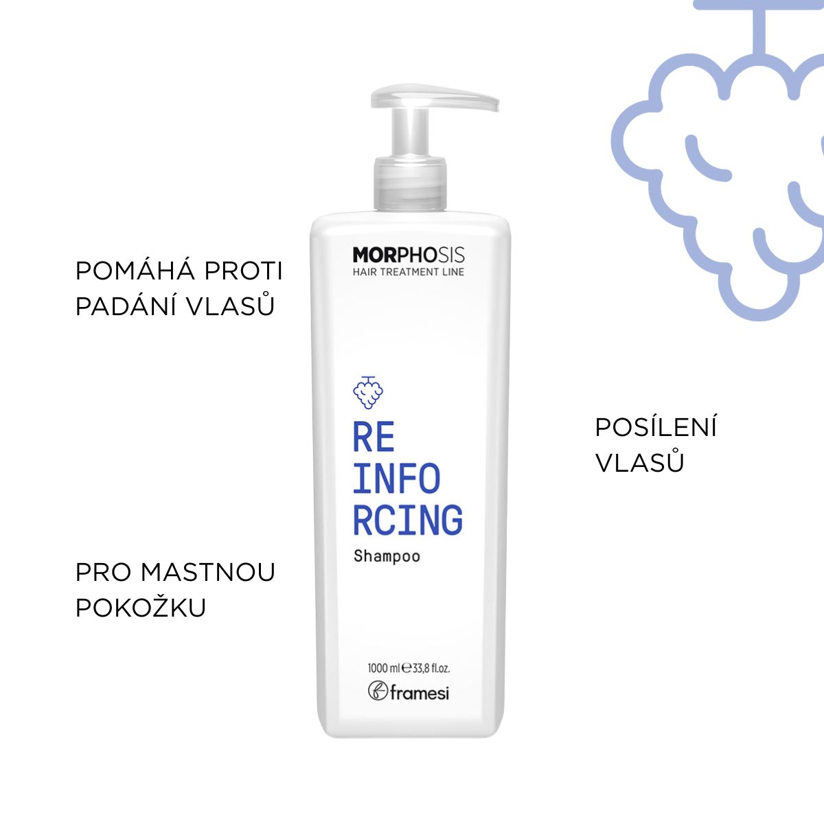 Posilující šampon pro podporu růstu, na mastnou vlasovou pokožku Reinforcing Shampoo | 1000 ml (obrázek 4)