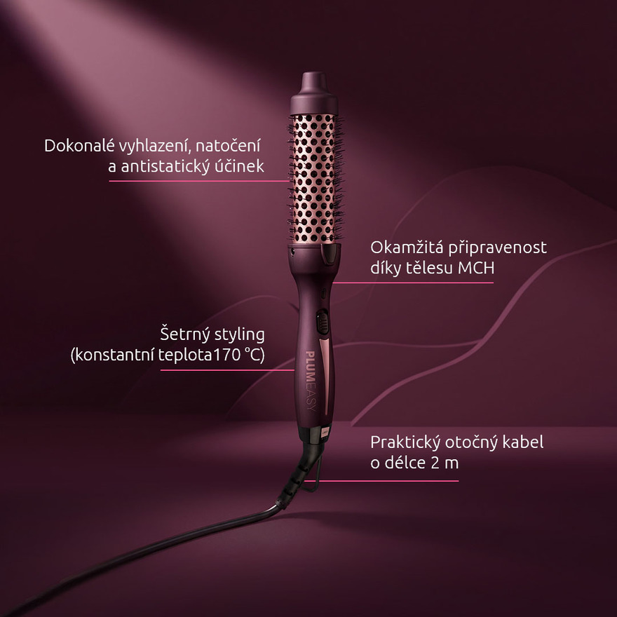 Termokeramický kulmokartáč Plum Easy