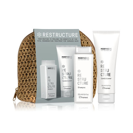Dárkový set Restructure | šampon 250 ml + kondicionér 250 ml + dárek lýková taška