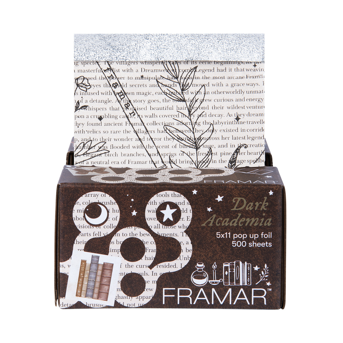 Levně Texturovaná fólie vzor Dark Academia | 13x28 cm 500 ks