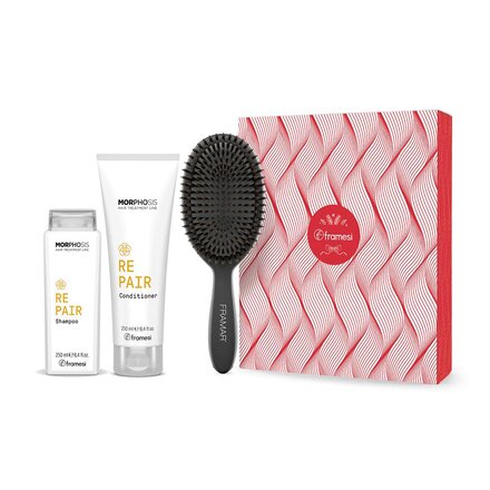 Vánoční balíček Repair | šampon 250 ml + kondicionér 250 ml + kartáč na vlasy