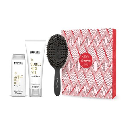 Vánoční balíček Sublimis | šampon 250 ml + kondicionér 250 ml + kartáč na vlasy