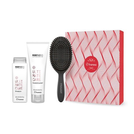 Vánoční balíček Ultimate Care | šampon 250 ml + kondicionér 250 ml + kartáč na vlasy