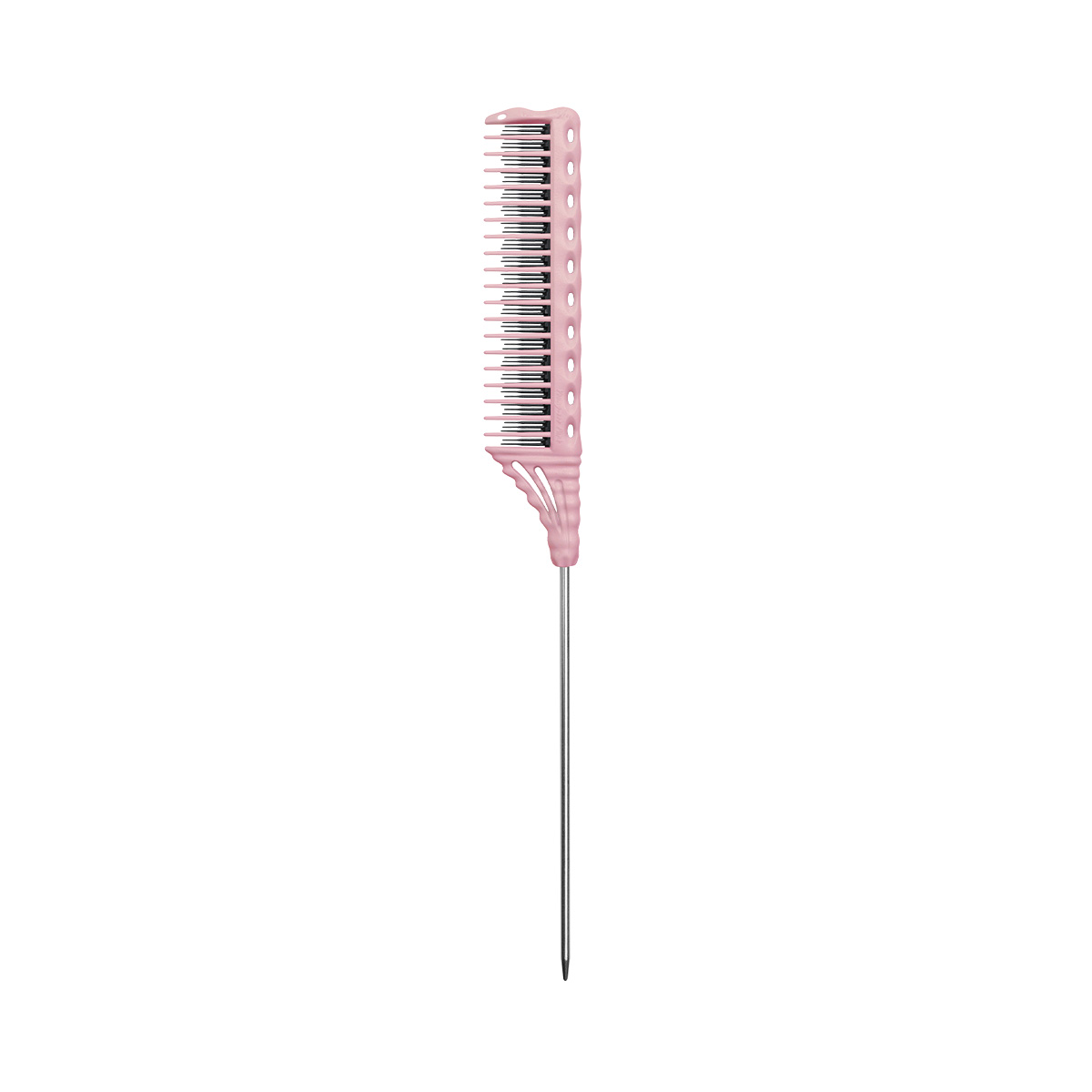 Tupírovací hřeben na balayage s kovovou špičkou 265 mm YS-154-125/1 | růžový