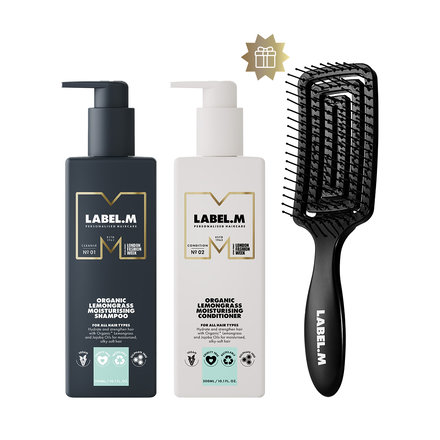 Výhodný set Organic Lemongrass | šampon a kondicionér + dárek kartáč