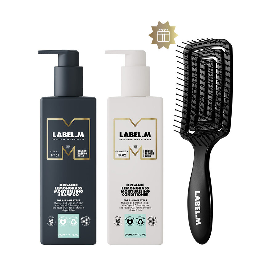 Výhodný set Organic Lemongrass | šampon a kondicionér + dárek kartáč