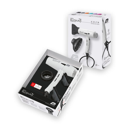 Set Parlux Elysium | Ionizační fén Elysium + difuzér Magic Compact | bílý mat