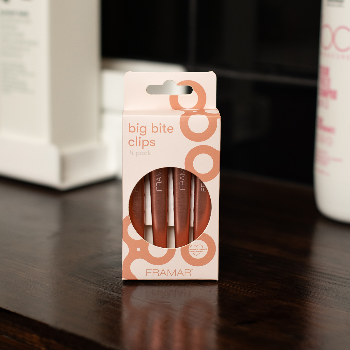 Velké kadeřnické pinety Framar Big Bite 4 ks | Rose Gold (obrázek 6)
