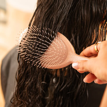 Kartáč Framar Detangle Rose Gold Glitter | růžový třpytivý