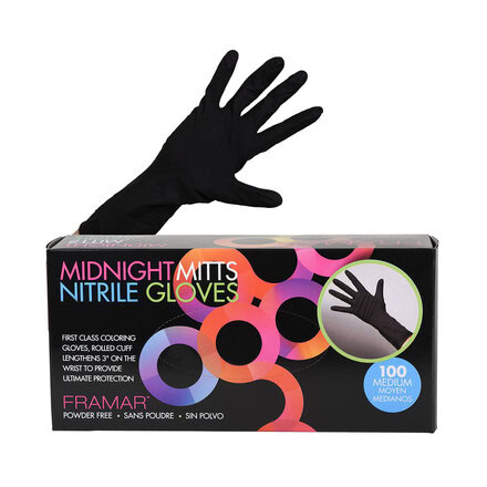 Nitrilové rukavice Midnight Mitts černé 100 ks | velikost S