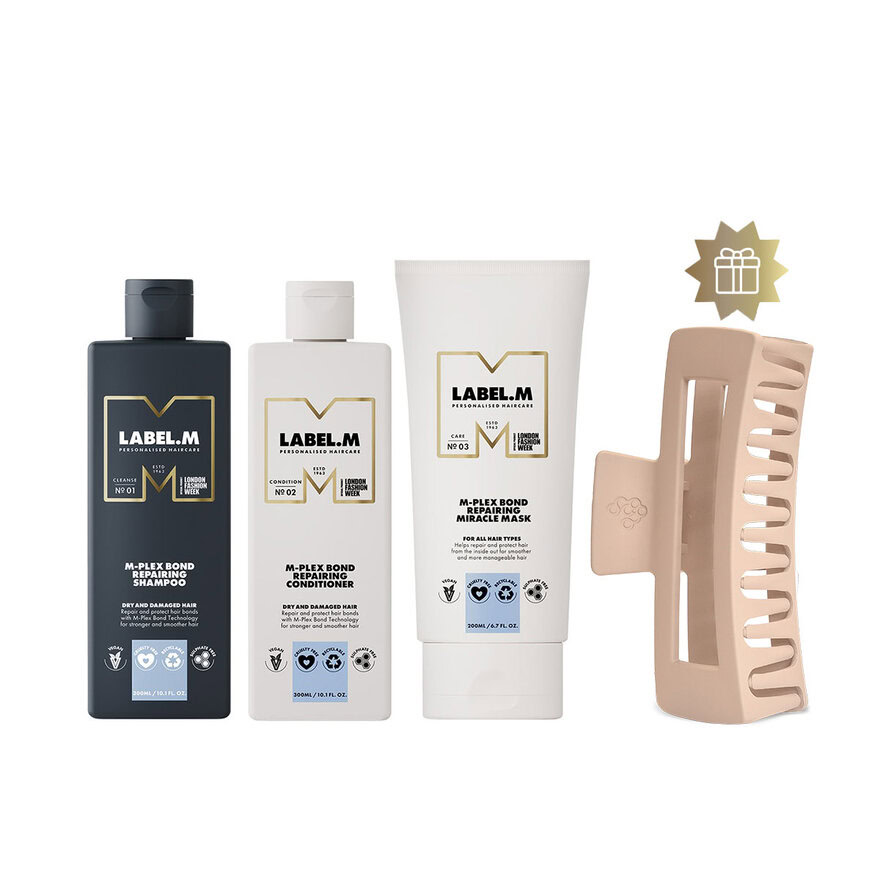 Set M-plex | šampon, kondicionér + zázračná maska Label.M + dárek skřipce