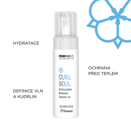 Aktivační bezoplachová pěna na vlnité a kudrnaté vlasy Curl Soul | 150 ml 