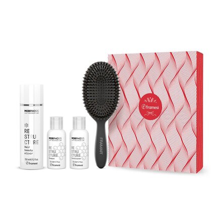 Vánoční balíček Restructure | Elixír krásy 150 ml + mini set šampon a kondicionér 50 + 50 ml + kartáč na vlasy