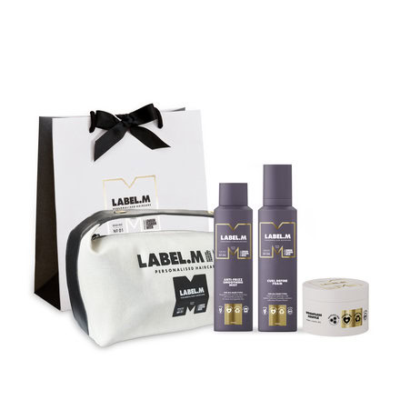 Dárkový set pro vlny & vyhlazení | Anti-frizz mlha, definující pěna a odlehčená pěna Soufflé + dárek taštička