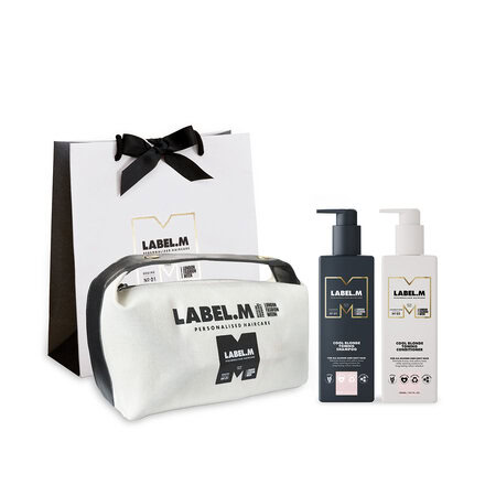 Výhodný set Cool Blonde Label.M | šampon a kondicionér + dárek taštička