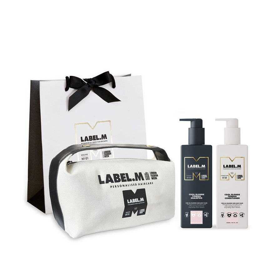 Výhodný set Cool Blonde Label.M | šampon a kondicionér + dárek taštička