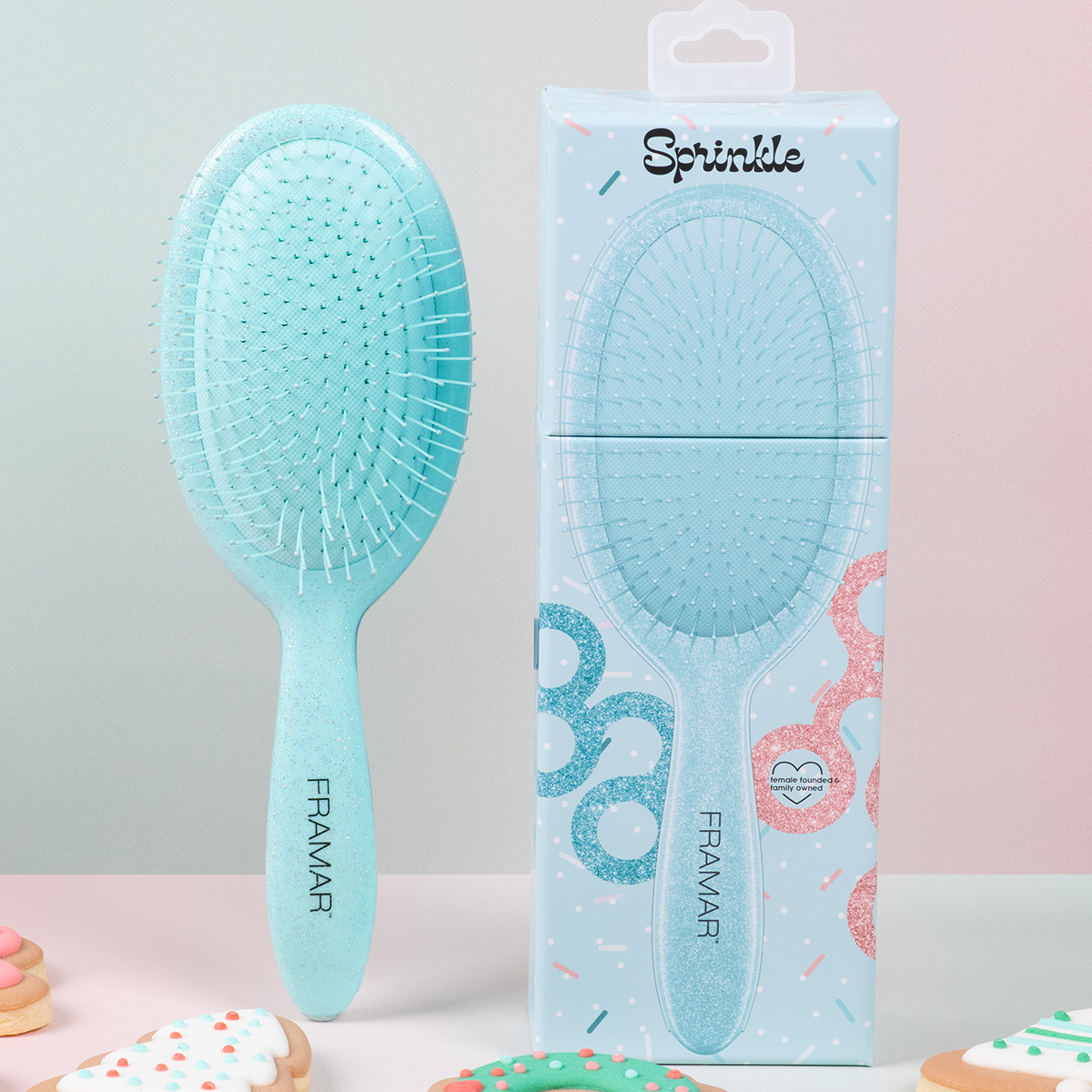 Třpytivý kartáč Framar Detangle Cookie Cutter | Sprinkle (obrázek 6)