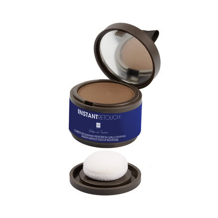 Pudr pro zakrytí odrostů a šedin Instant Retouch | tmavě hnědá