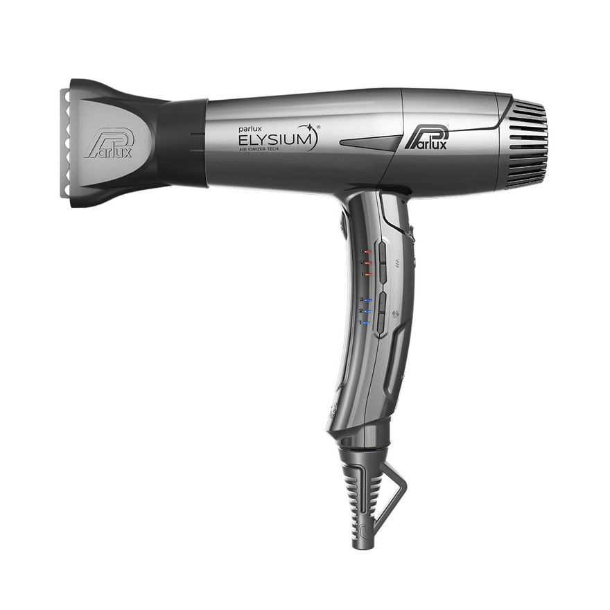 Set Parlux Elysium | Ionizační fén Elysium + difuzér Magic Compact | kovově šedý