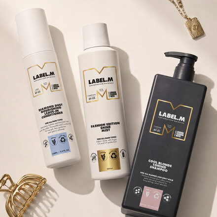 Set Iconic Blonde Label.M | lesk a leave-in + dárek litrový tónovací šampon