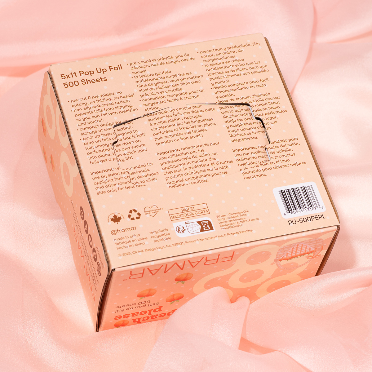 Texturovaná fólie Peach Please | 13x28 cm 500 ks (obrázek 10)