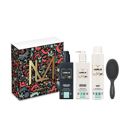 Vánoční set Honey & Oat | šampon, kondicionér, proteinový sprej + dárek mini kartáč