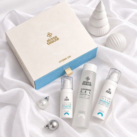 Dárkový set Hydra-Ox | OxyPlump krém, OxyGlow sérum a čisticí gel Essential