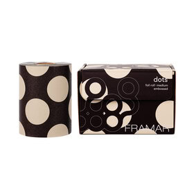 Texturovaná fólie s puntíky Big Brown Dots | role 97 m