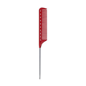 Tupírovací hřeben s kovovou špičkou YS-102 | 220 mm, červený