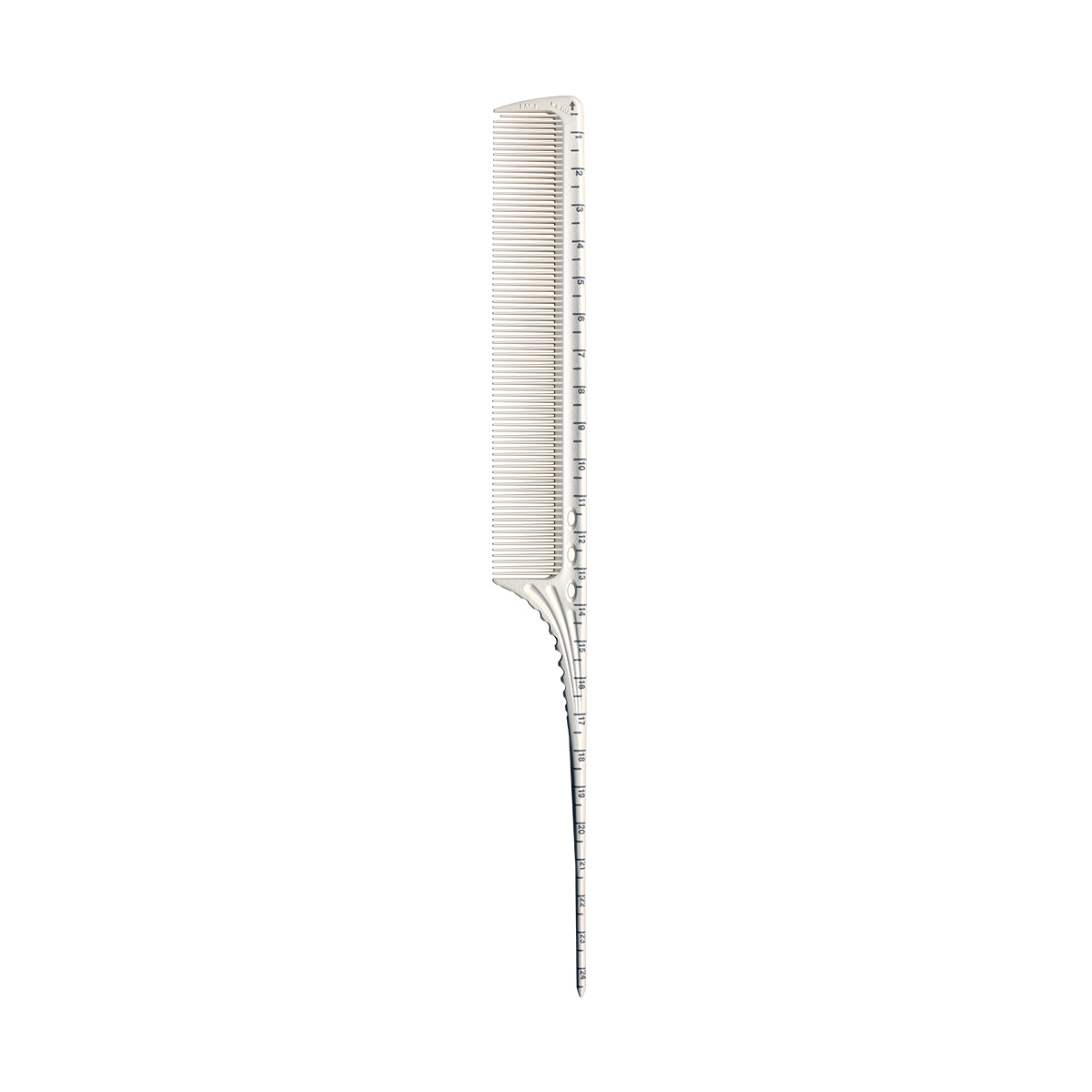 Levně Tupírovací hřeben s pravítkem YS-G06 | 250 mm - bílý
