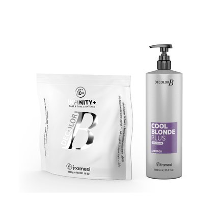 Akce Focus | Decolor B Infiniti+ 500 g + dárek šampon Cool Blonde Plus 1000 ml