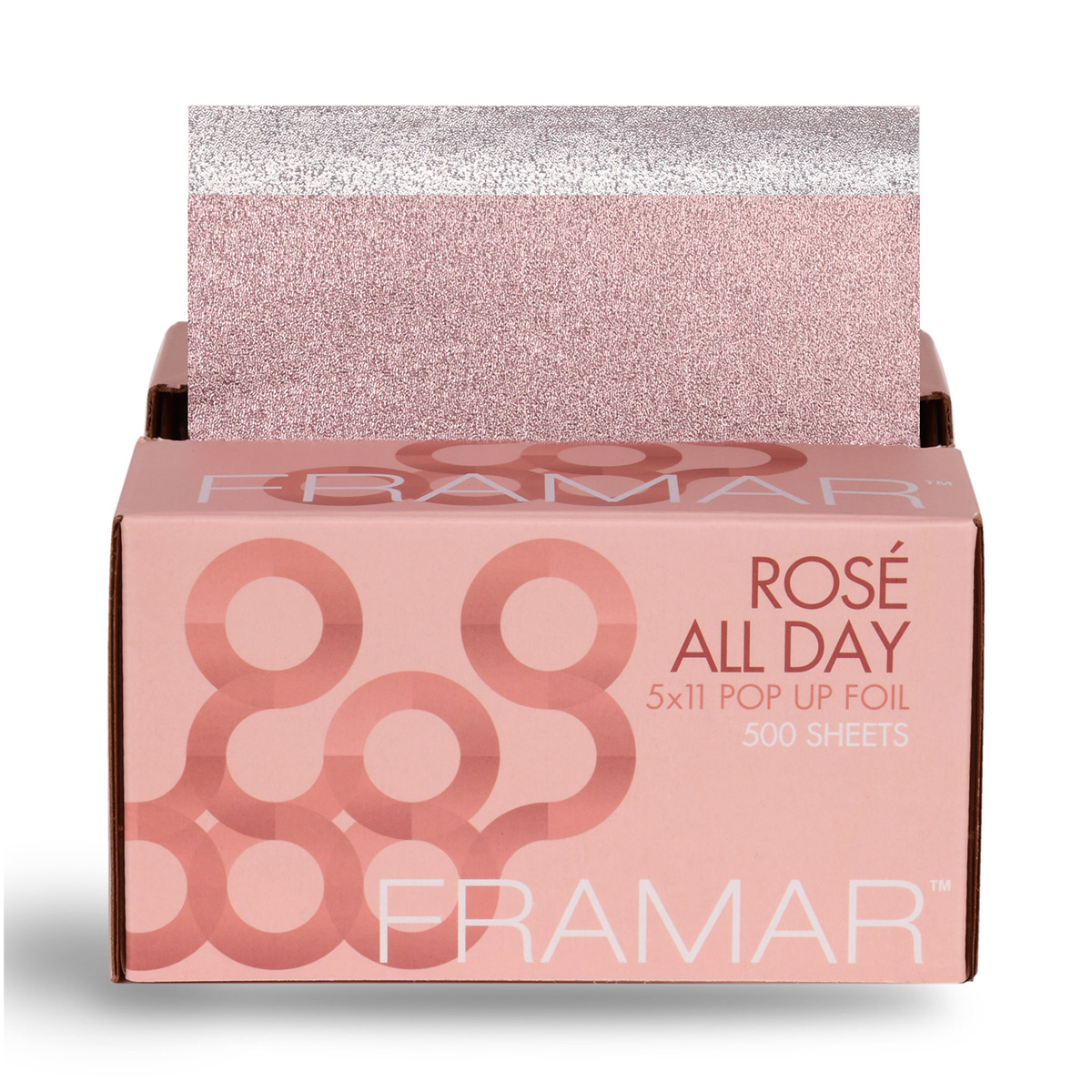 Levně Texturovaná fólie růžová ROSE ALL DAY | 13x28 cm 500 ks