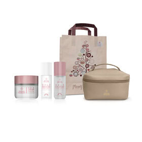 Dárkový set Radiance | Zlatý krém, booster a krém okolo očí + kosmetická taštička jako dárek