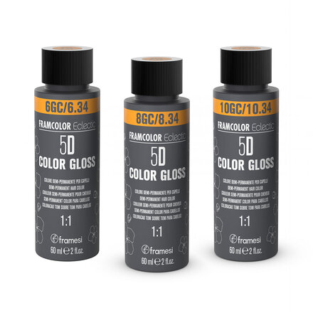 Eclectic 5D Color Gloss Coopers | 3 měděné blond odstíny