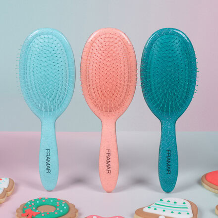 Sada kartáčů Framar Detangle Cookie Cutter | 9 ks + expozitor