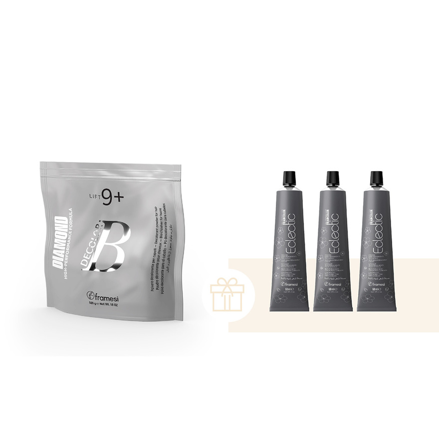 Akce Focus | Odbarvovací prášek Decolor B Diamond + dárek barva Eclectic