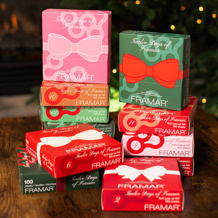 Adventní kalendář - texturované fólie Framar | 12x100 ks