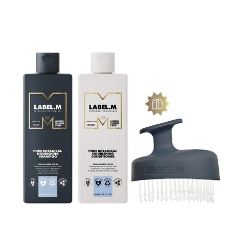 Akce Muse Pure Botanical Label.M | šampon a kondicionér + dárek masážní kartáč